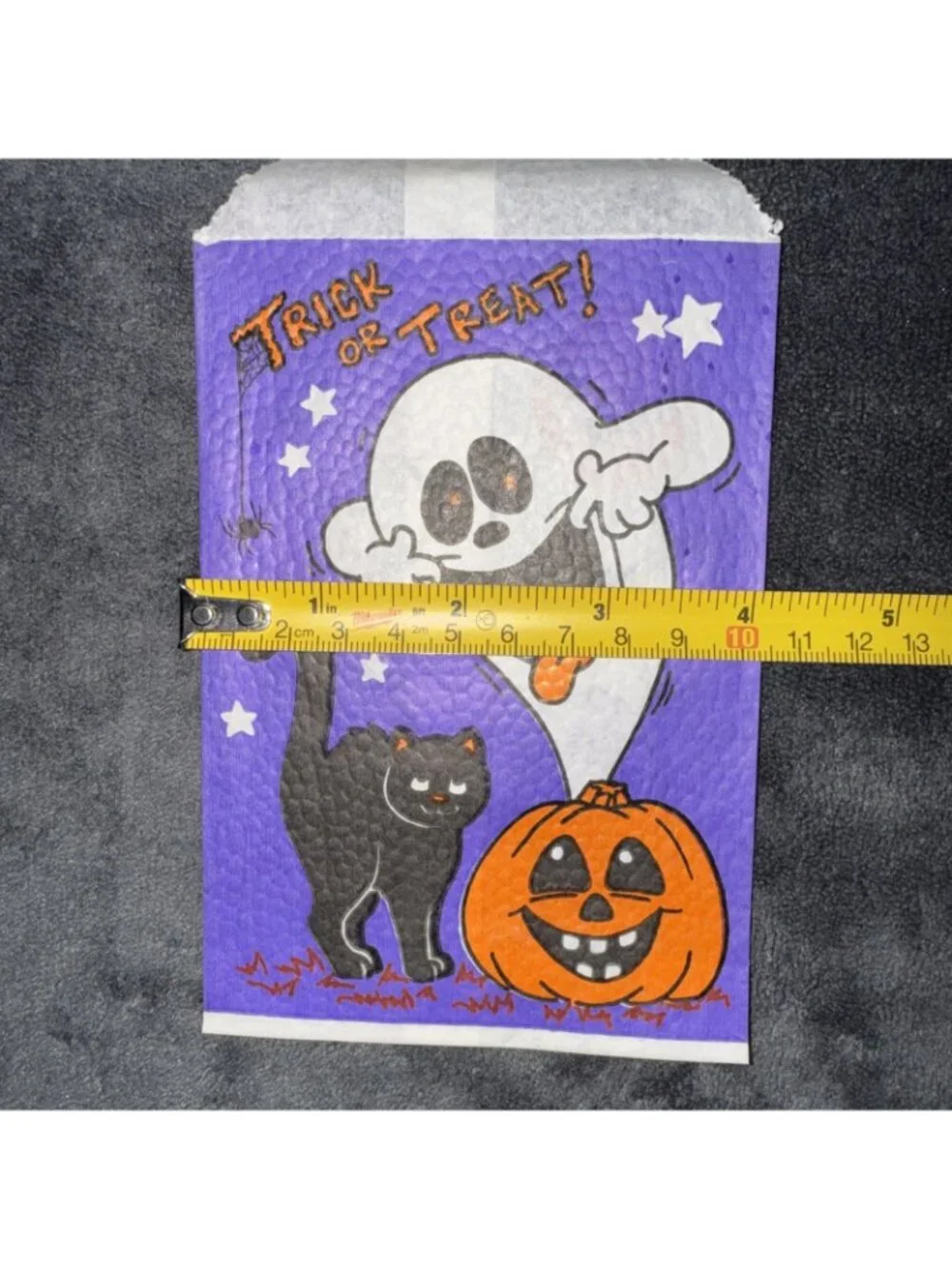 Lot Of 10 Vintage Ghost Black Cat Halloween Trick Treat Bags 1980s Ephemera